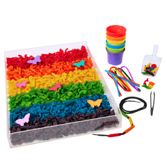 Sensory Rainbow Pasta | TCL | Coloured Pasta Sensory Bin | For Kids 1 to 4 years | Pasta With Sorting Cups