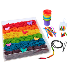 Sensory Rainbow Pasta | TCL | Coloured Pasta Sensory Bin | For Kids 1 to 4 years | Pasta With Sorting Cups