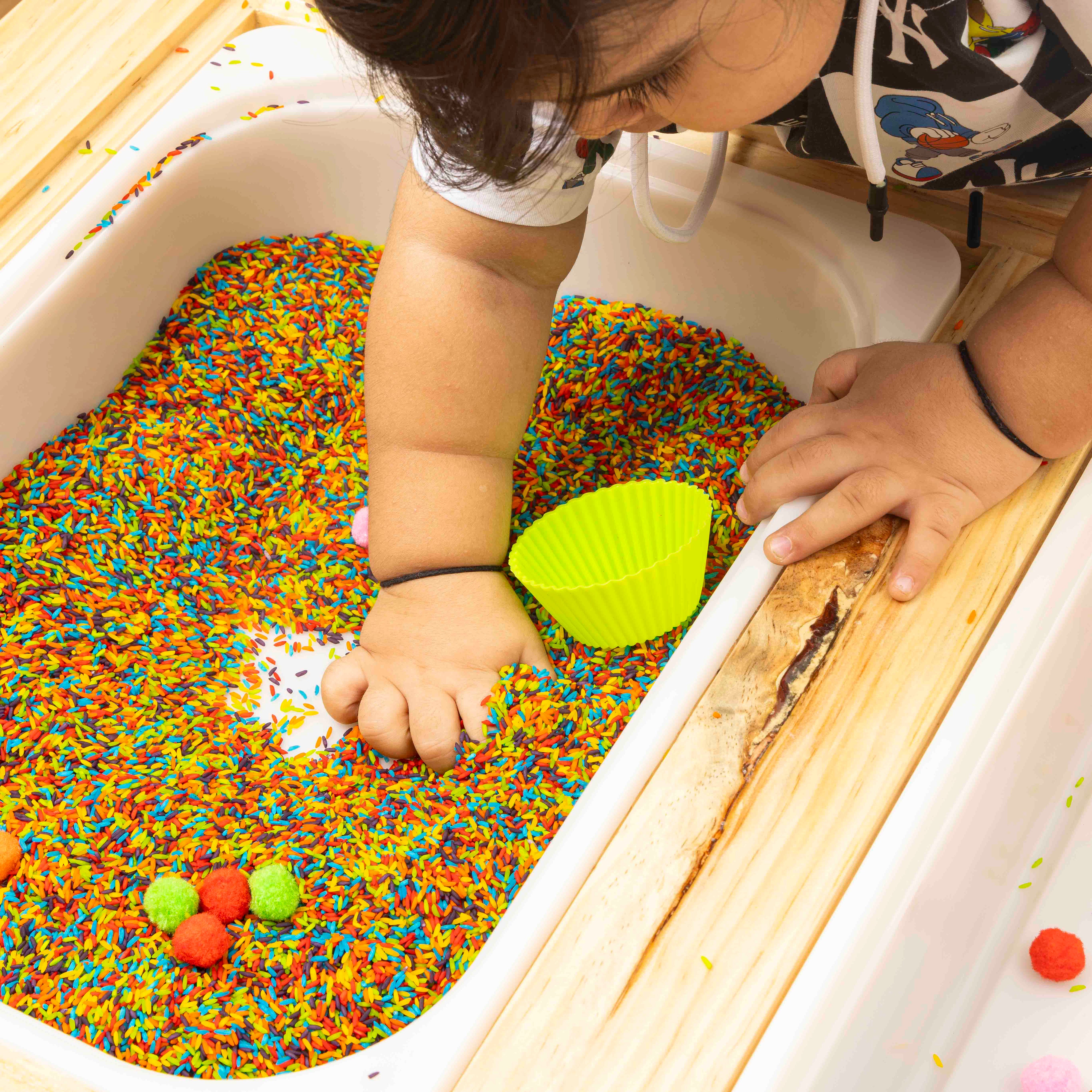 Rainbow Rice – Coloured Rice for Nature Sensory Bins Play – THE