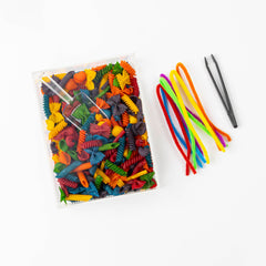 Rainbow Pasta Mini Kit I TCL I Mixed Shaped Coloured Pasta in 6 Colours I For Kids 1 to 5 years I Sensory Pasta