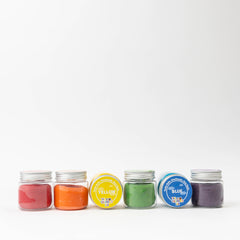 Rainbow Coloured Playdough I TCL I Taste safe, Non- Toxic, Non- Drying Clay Rainbow Playdough (6 shades)| Montessori Play | Organic Playdough